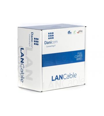 Cabo DANICOM CAT6 FTP de 100m em rolo flexível - PVC (Fca)