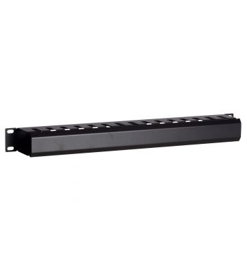 Canaleta para cabos de 19 polegadas com placa de cobertura 1U