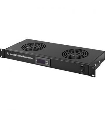 Kit de ventiladores com 2 ventiladores e termóstato incluído.