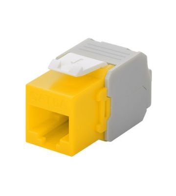 Conector Keystone UTP CAT6a - Sem Ferramentas - Amarelo