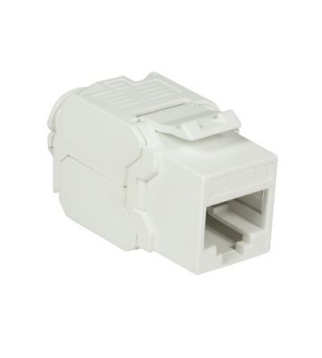 Conector Keystone UTP CAT6a - Sem ferramentas - Branco