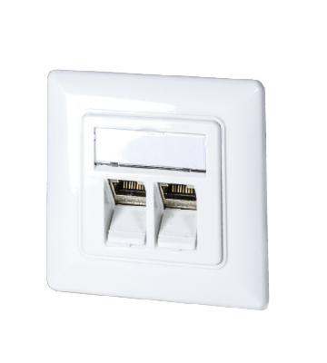 Placa frontal Keystone, branca