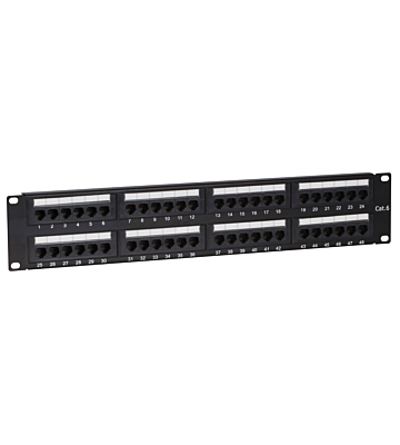 Painel de ligação CAT6 UTP - 48 portas
