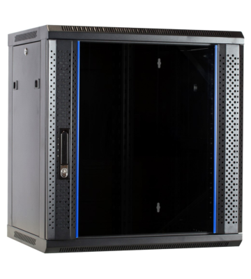Armário de parede 12U com porta de vidro 600x450x635mm (LxPxA)