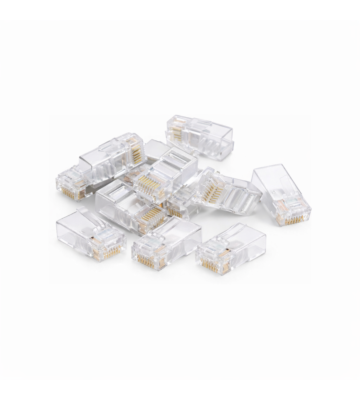 Conector DANICOM UTP CAT6 RJ45 Pass-through - Núcleo flexível - 10 peças