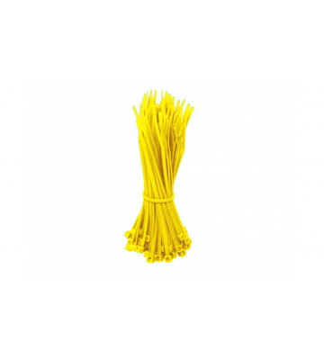 Abraçadeiras de nylon amarelas de 140 mm - 100 unidades
