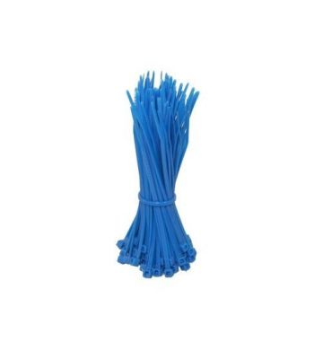 Abraçadeiras de nylon azuis de 140 mm - embalagem de 100 unidades