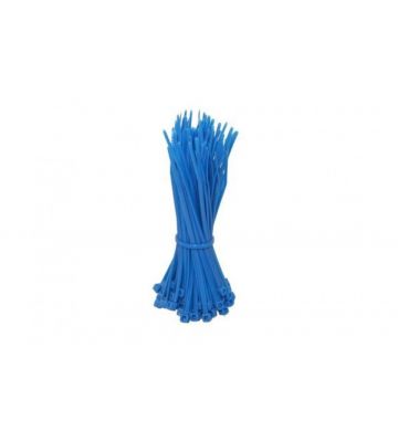 Abraçadeiras em nylon azuis de 200 mm - 100 unidades