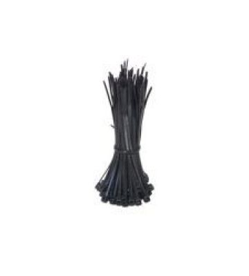 Abraçadeiras de nylon pretas de 280 mm - pacote de 100 unidades
