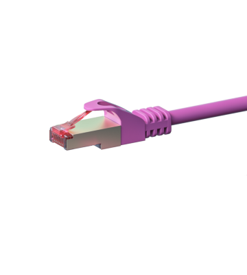 Cabo de rede CAT6 S/FTP (PIMF) de 5 m cor-de-rosa 