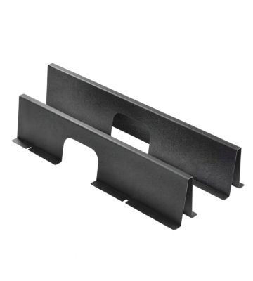 Canaletas de blindagem para cabos de rede em centros de dados, adequadas para bastidores de 800 mm de largura.