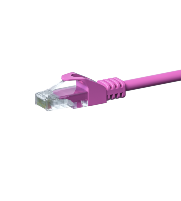 Cabo de rede CAT5e UTP rosa de 5m - CCA