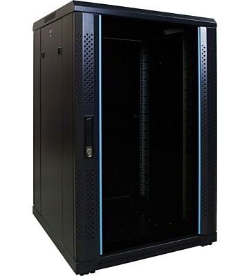 Armário para servidor 18U com porta de vidro 600x600x1000mm (LxPxA)