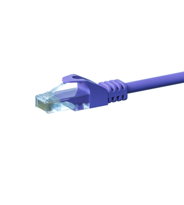 Cabo de rede UTP CAT5e de 1,50 m em roxo - 100% cobre