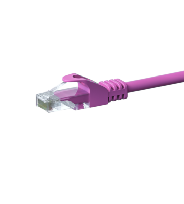 Cabo de rede UTP CAT5e de 0,50 m rosa - 100% cobre