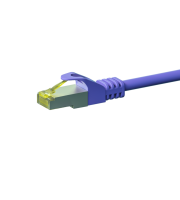 Cabo de rede Cat7 S/FTP (PIMF) de 15 m em roxo