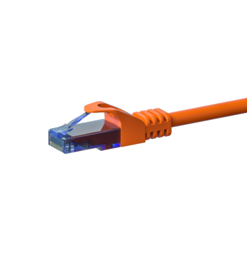 Cabo de ligação UTP CAT6a de 0,50 m, cor de laranja - 100% cobre