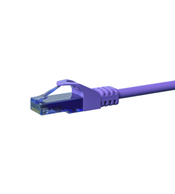 Cabo de rede UTP CAT6a de 0,15 m em roxo - 100% cobre