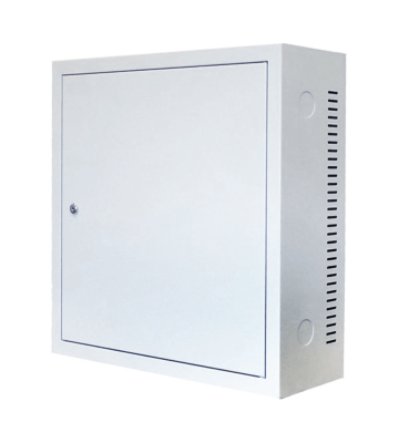 Armário de parede 3U com porta metálica de 185 mm de profundidade, branco.
