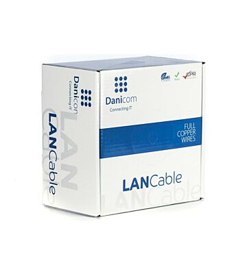 Cabo DANICOM CAT6 FTP de 100m em bobine flexível - PVC (Fca)