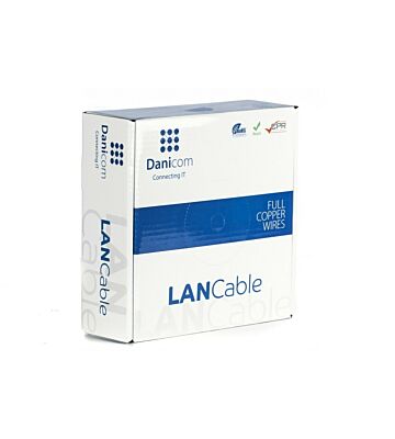 Cabo DANICOM CAT5E UTP de 100m em bobine flexível - PVC (Fca)