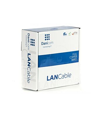 Cabo DANICOM CAT5E UTP de 50m em bobine flexível - PVC (Fca)