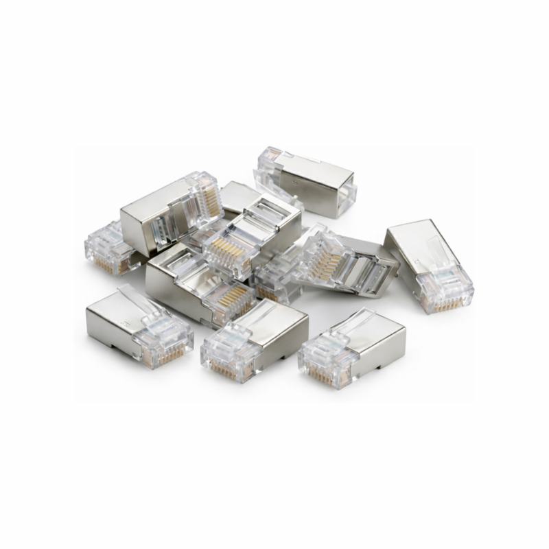 DANICOM SFTP CAT6A RJ45 Pass-through Connector - Passagem com núcleo flexível - 10 peças