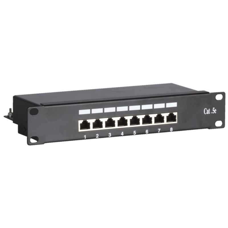 Painel de ligação FTP CAT5e de 10 polegadas - 8 portas