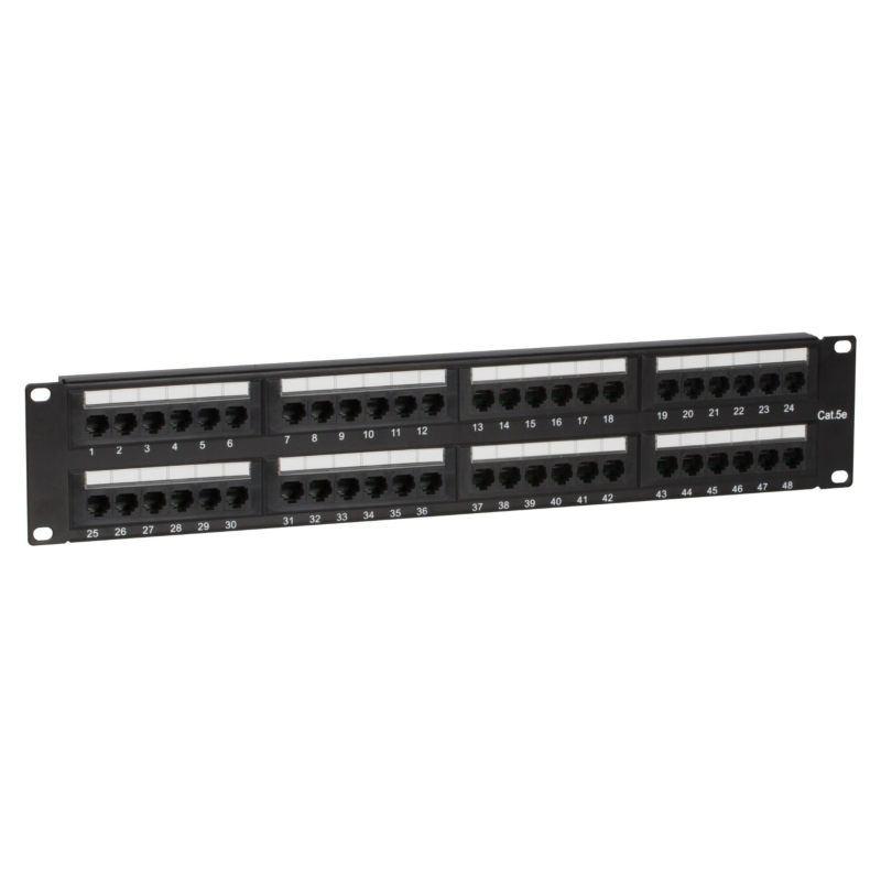 Painel de ligação CAT5e UTP - 48 portas