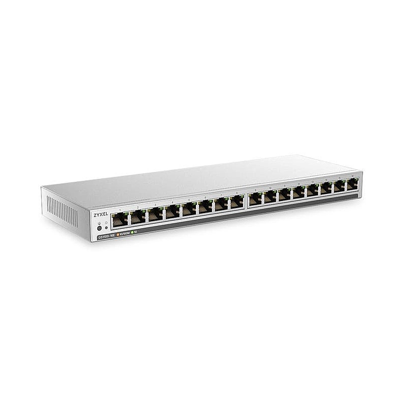 Switch não gerenciável Zyxel GS1100-16E de 16 portas