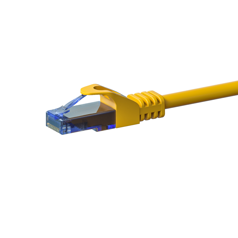 Cabo de rede UTP CAT6a de 2 m, amarelo - 100% cobre