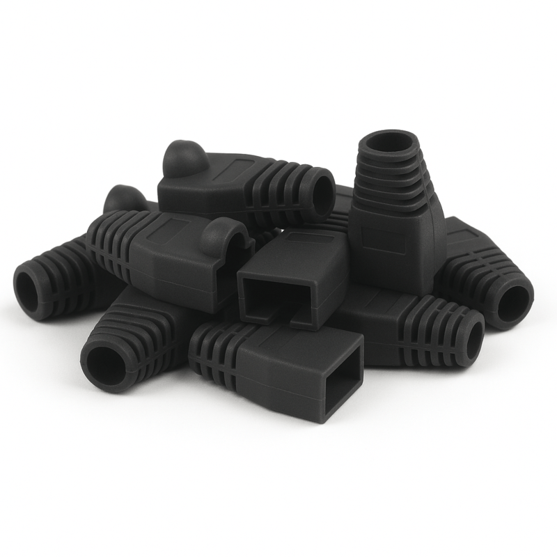 DANICOM Viga de cabos RJ45 preta - 10 peças