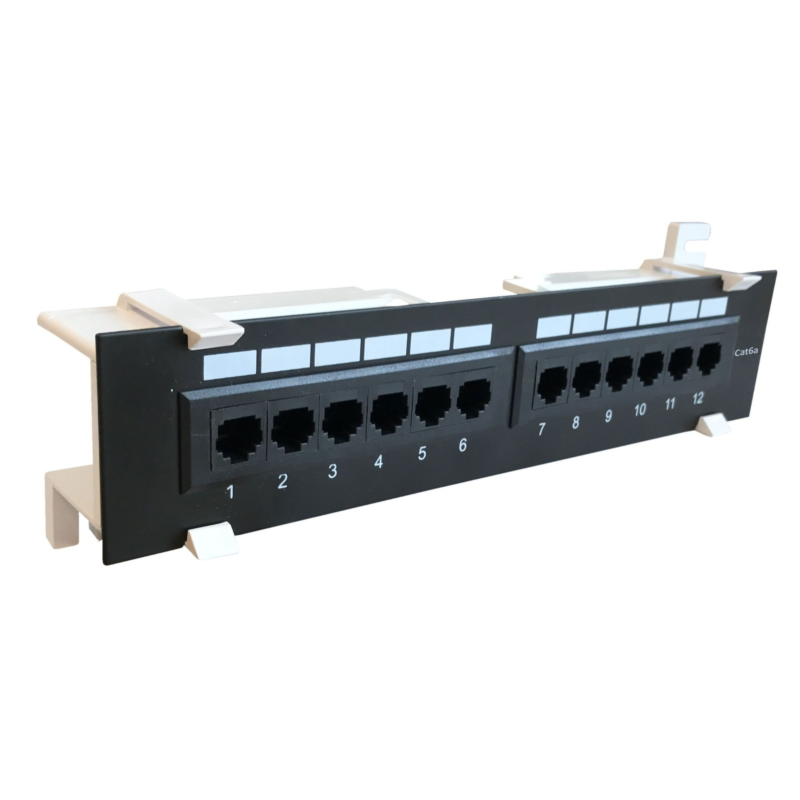 Painel de Ligação à Parede CAT6a UTP - 12 portas