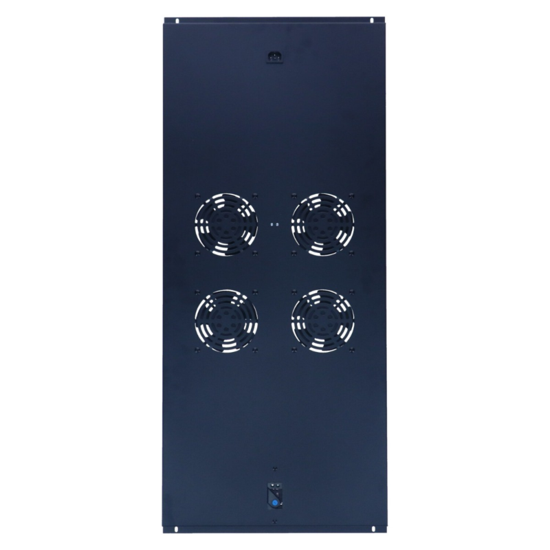Pacote de ventiladores com 4 ventiladores e termostato adequado para armários de servidores verticais com profundidade de 1200 mm