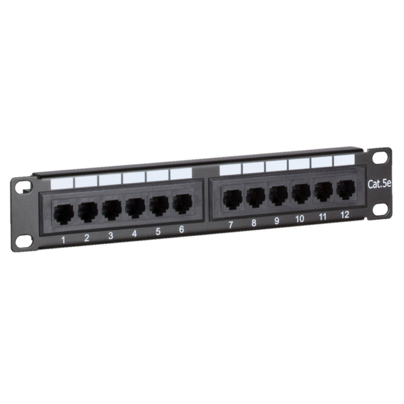 Painel de ligação UTP CAT5e de 10 polegadas - 12 portas