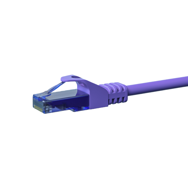 Cabo de rede UTP CAT6a de 5 m em roxo - 100% cobre