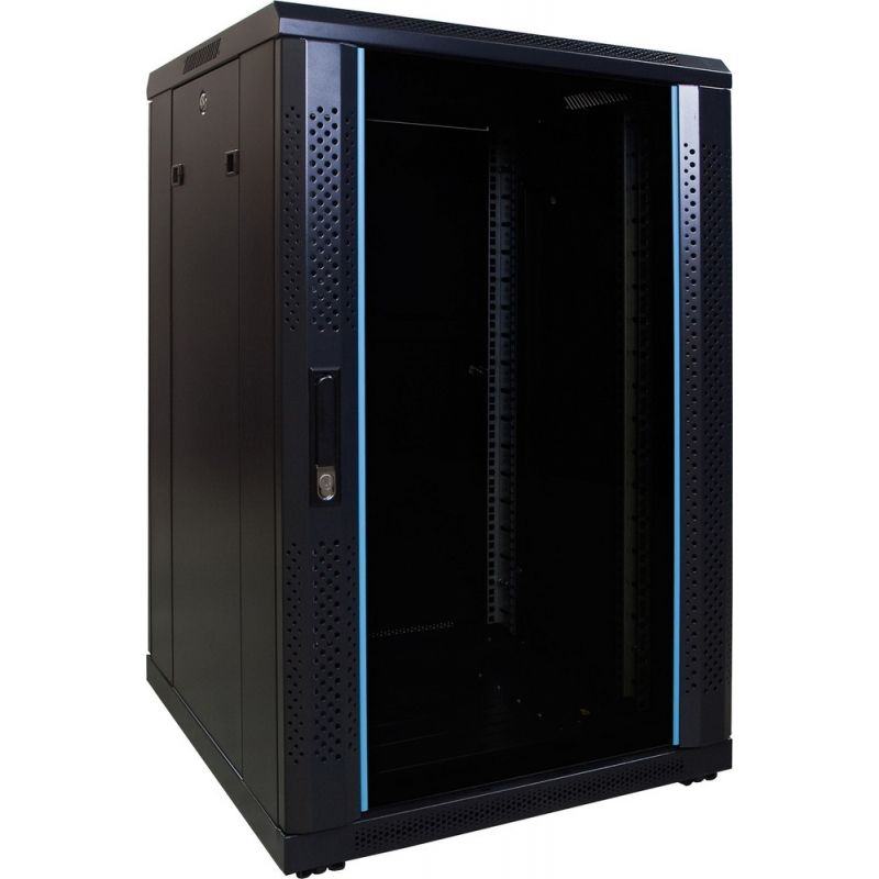 Armário para servidor 18U com porta de vidro 600x600x1000mm (LxPxA)