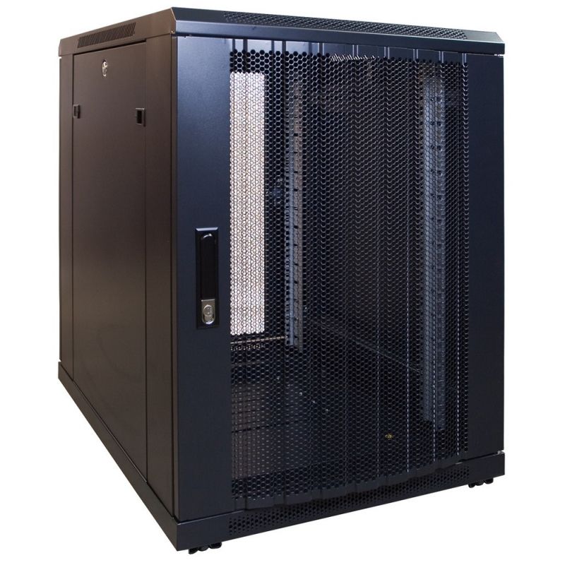 Caixa para mini servidor 15U com porta perfurada 600x800x860mm (LxPxA)
