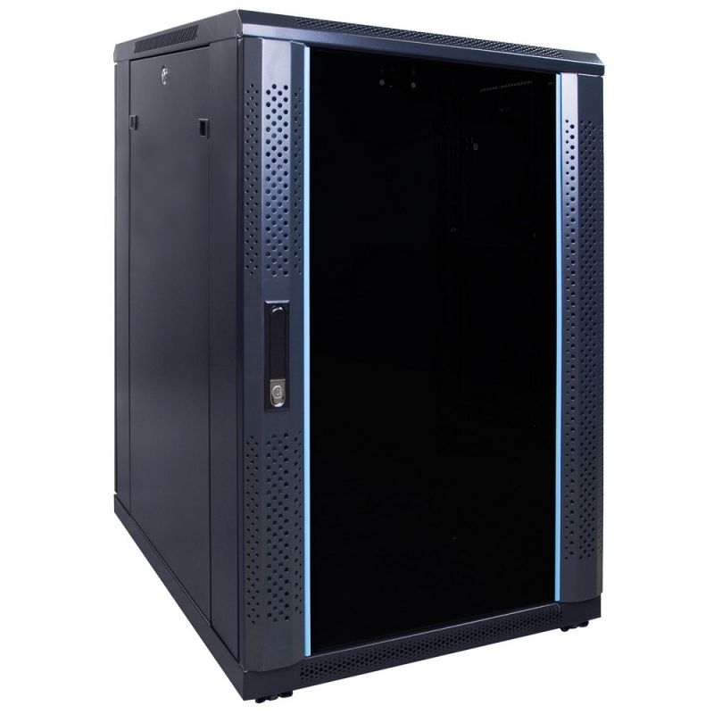 Armário para servidor 18U com porta de vidro 600x800x1000mm (LxPxA)