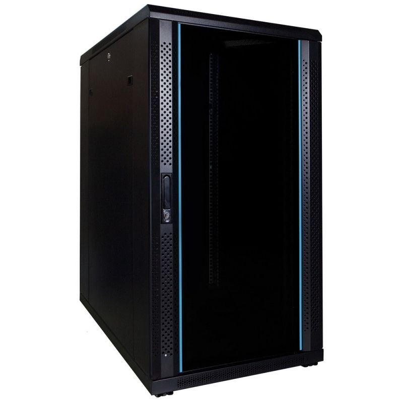 Armário para servidor 22U com porta de vidro 600x800x1200mm (LxPxA)