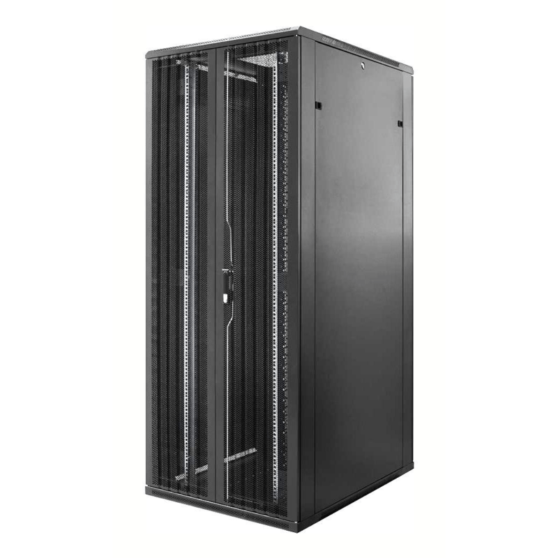 Armário para servidor 47U com portas dupla frontal e traseira perfuradas, 800x1200x2200mm (LxPxA)