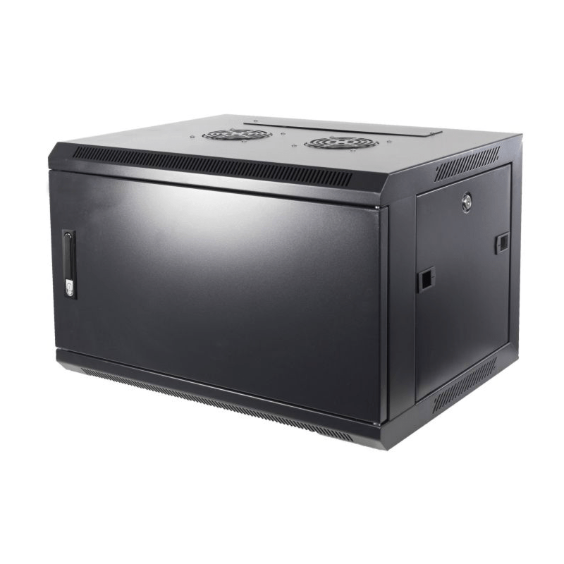 Armário de parede 4U com porta metálica 600x600x280mm (LxPxA)