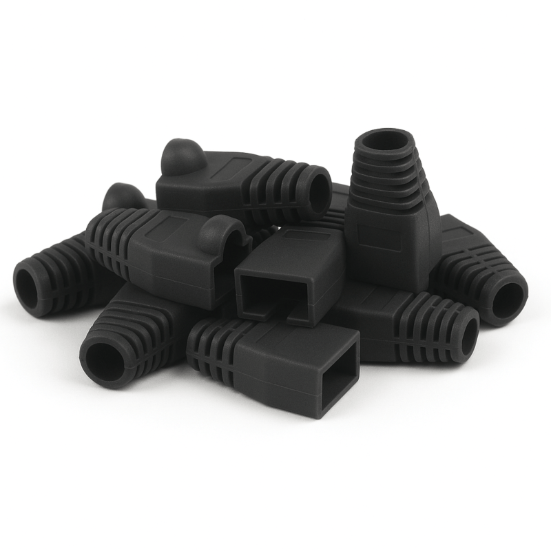 Viga de cabos DANICOM RJ45 preta - 10 peças