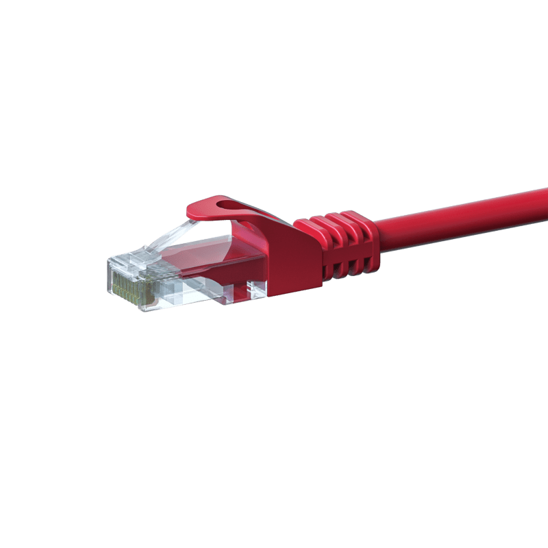 Cabo de rede UTP CAT5e de 20 m vermelho - 100% cobre