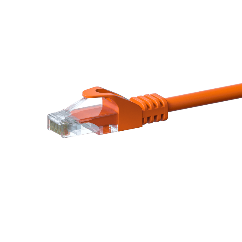 Cabo de rede UTP CAT5e de 50 m, cor de laranja - 100% cobre