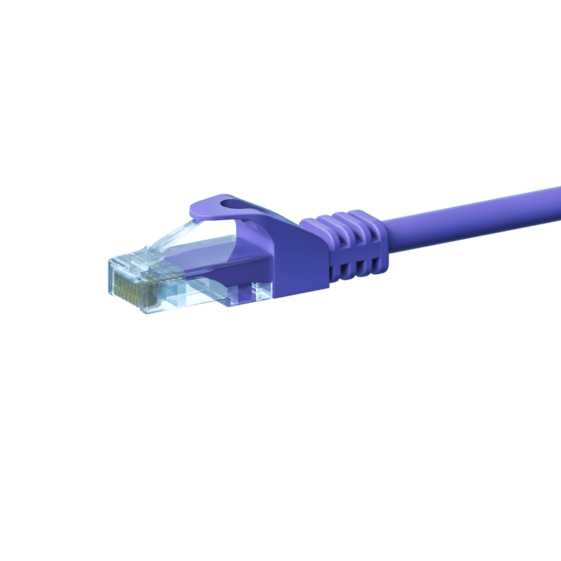 Cabo de rede UTP CAT5e de 0,25 m em roxo - 100% cobre