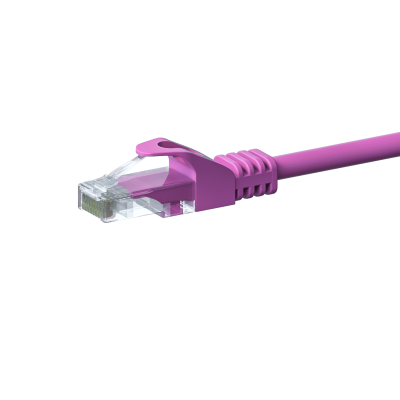 Cabo de rede UTP CAT5e de 0,25 m rosa - 100% cobre
