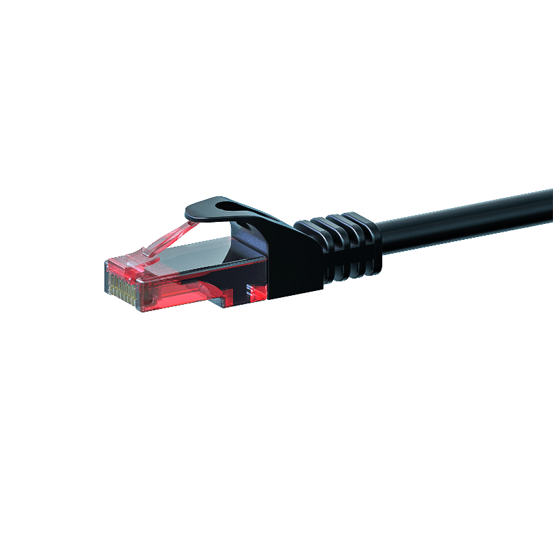Cabo de rede UTP CAT6 de 0,50 m preto - 100% cobre