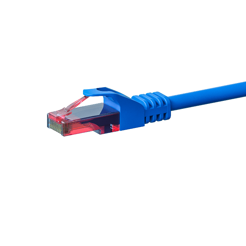 Cabo de rede UTP CAT6 de 0,50 m azul - 100% cobre