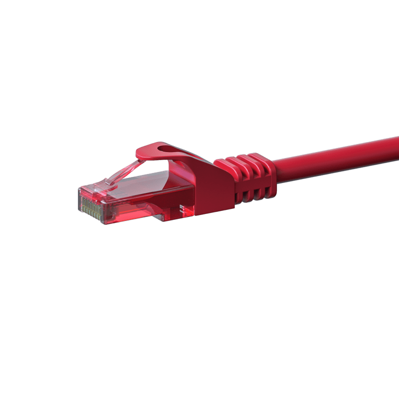 Cabo de rede UTP CAT6 de 0,25 m vermelho - 100% cobre
